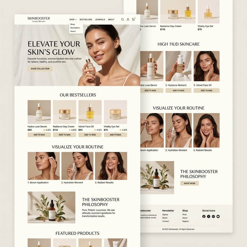 Skinbooster website screenshot