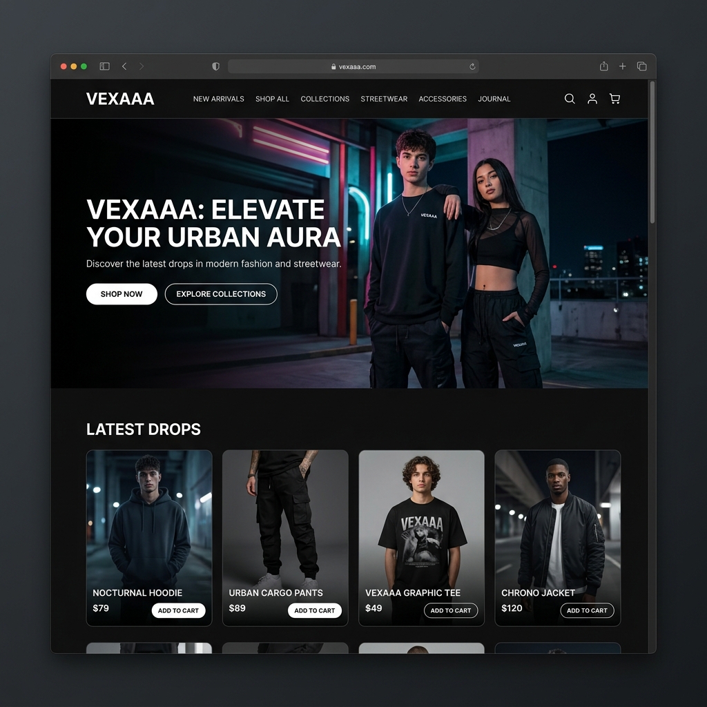 Vexaaa website screenshot